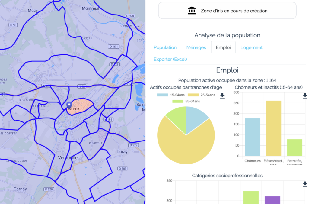 Image représentant une carte géomarketing